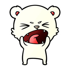 angry polar bear cartoon