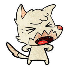 angry cartoon fox