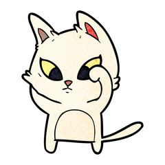 confused cartoon cat