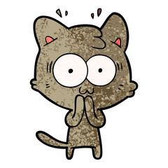 cartoon surprised cat