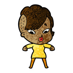 cartoon surprised girl