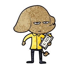 annoyed cartoon elephant