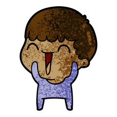cartoon happy man
