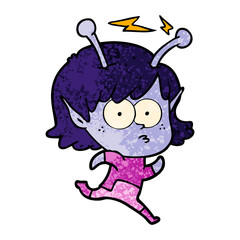cartoon alien girl