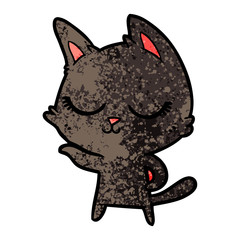 calm cartoon cat