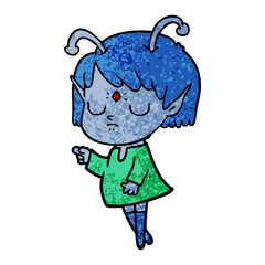 cartoon alien girl