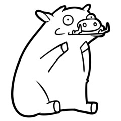 cartoon warthog