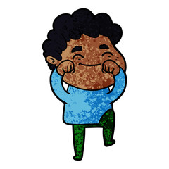 cartoon friendly man