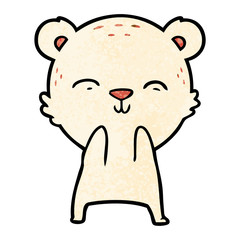 happy cartoon polar bear