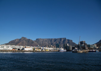 Fototapeta premium Cityscape of Cape Town and the Waterfront at the Western Cape in South Africa