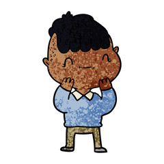 cartoon friendly boy