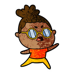 cartoon annoyed woman