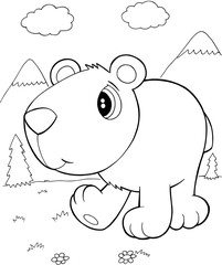 Cute Bear Vector Illustration Art