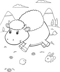 Cute Bison Buffalo Vector Illustration Art