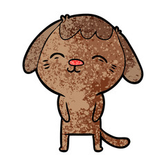 happy cartoon dog