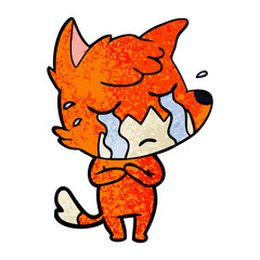 crying fox cartoon