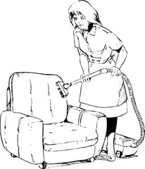 Putzen mit Staubsauger