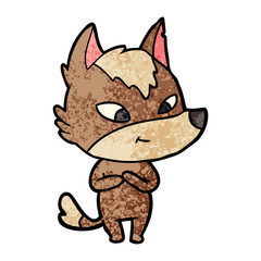 friendly cartoon wolf