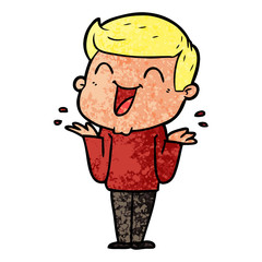 cartoon man laughing