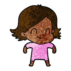 cartoon friendly girl