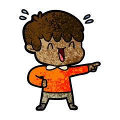 cartoon laughing boy