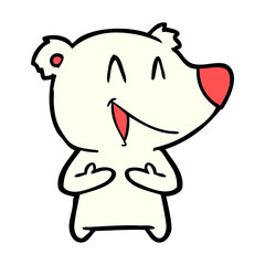 happy polar bear cartoon