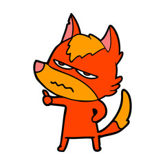 angry fox cartoon character