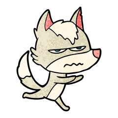 cartoon annoyed wolf