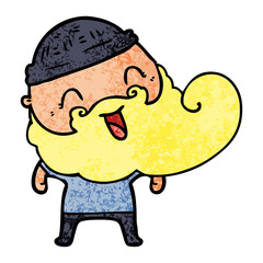 happy bearded man