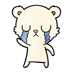 sad little polar bear cartoon