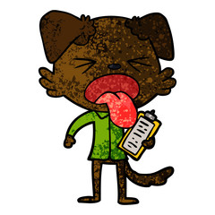 cartoon disgusted dog