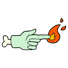 cartoon zombie hand pointing