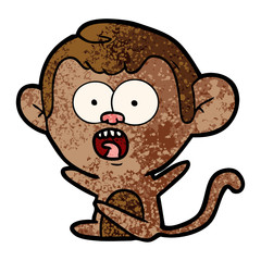 cartoon shocked monkey