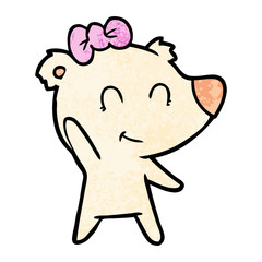 female polar bear cartoon