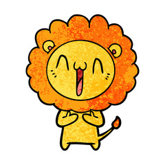 happy cartoon lion