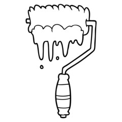 cartoon paint roller