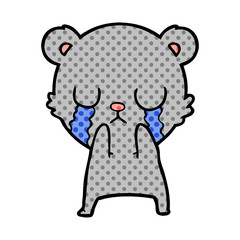 crying bear cartoon character