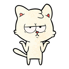 bored cartoon cat