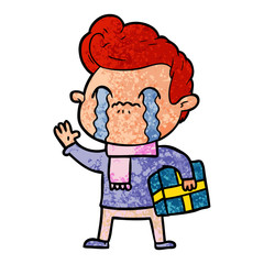 cartoon man crying
