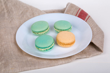 Yummy Macarons Served in Plate