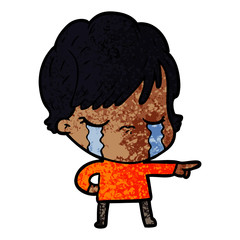 cartoon woman crying