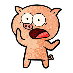 cartoon pig shouting