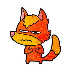 angry fox cartoon character