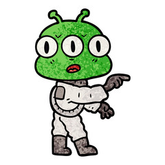 cartoon three eyed alien