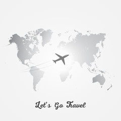 Let's Go Travel Design Concept Vector Background
