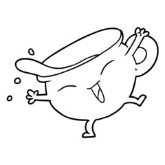 cartoon teacup dancing
