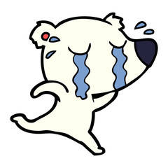 sad little polar bear cartoon