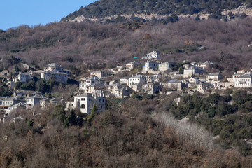 Fototapeta na wymiar Panoramic view of village Vitsa, Zagori, Epirus, Greece 