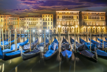 Panele Szklane Podświetlane  Gondola na Canal Grande, Wenecja, Włochy.