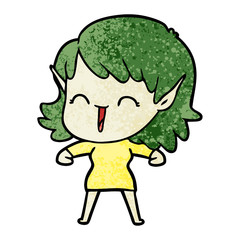 cartoon elf girl